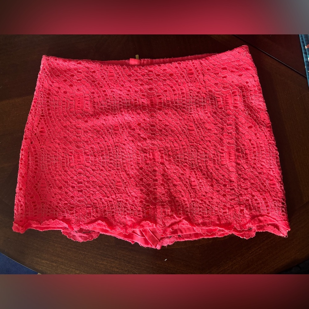 Lilly Pulitzer Pink Lace Skort | Size 6 | Built-In Shorts | Preppy Mini Skirt